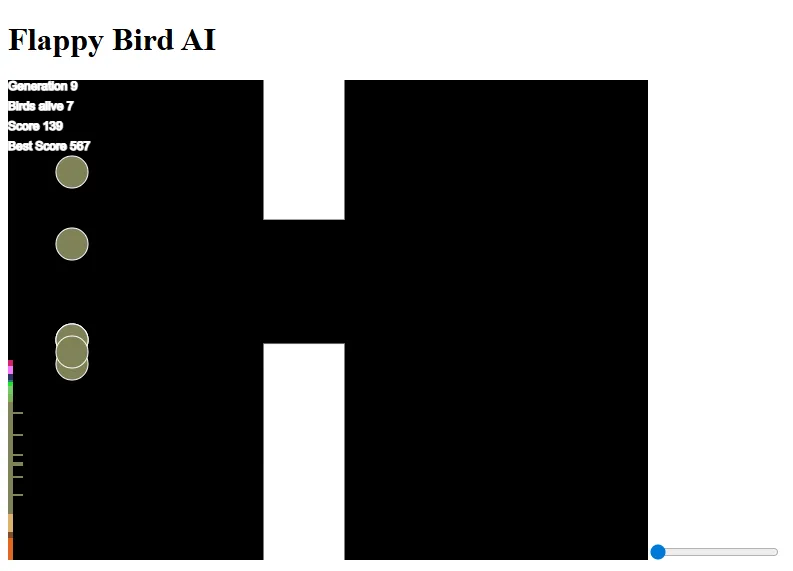 Flappy Bird AI screenshot