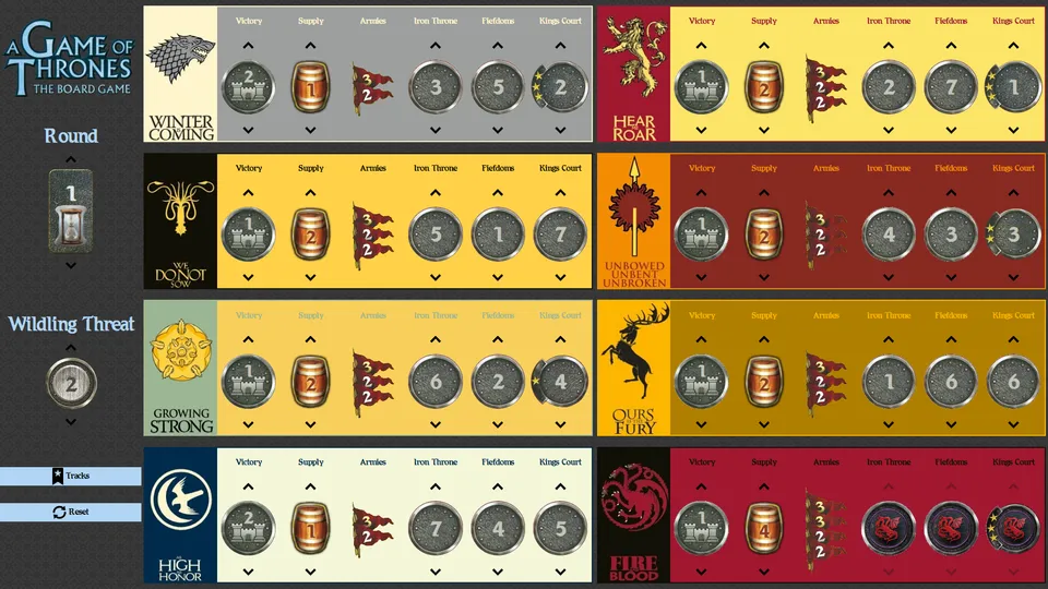 Capture d'écran de Game of Thrones Scoreboard