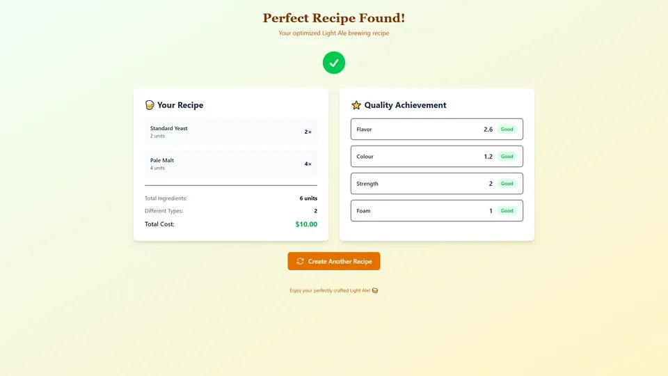 Ale Abbey Recipe Solver, screenshot 5 of 6